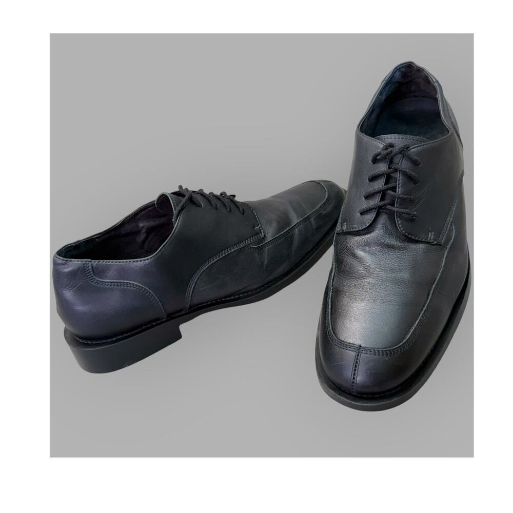 Shoes For Crews Men 13 Black Oxford Casual Shoes Leather Slip Resistant Laced Up